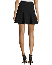 Halston Heritage Fit  Flare Mini Skirt Black