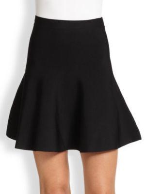 BCBGMAXAZRIA Ingrid Ponte Knit Fit Flare Skirt 158 Saks Fifth