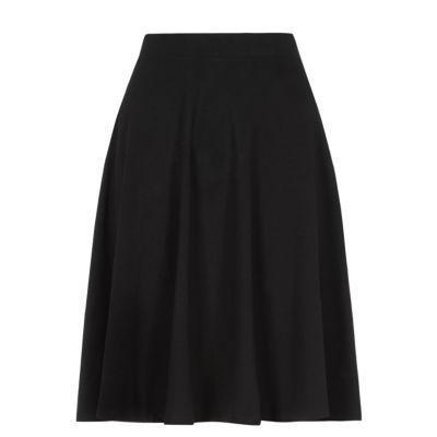 New Look Black Midi Skater Skirt, $17 | New Look | Lookastic.com