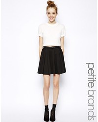 New Look Petite Skater Skirt With Belt