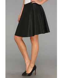 Vince Camuto Perforated Pleather Mini Skater Skirt