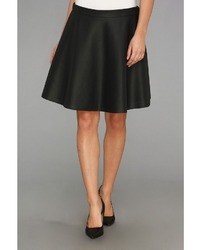 Vince Camuto Perforated Pleather Mini Skater Skirt