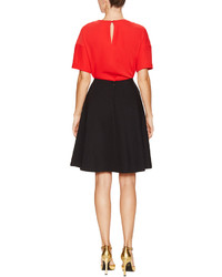 Prada Linea Rossa Pleated Flare Skirt
