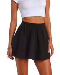 Charlotte Russe Quilted Pleated Skater Skirt