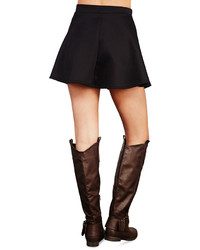 Wet Seal Solid Scuba Skater Skirt