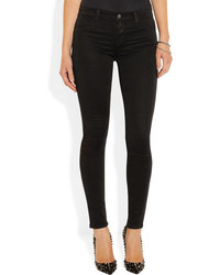 J Brand 485 Luxe Sateen Mid Rise Skinny Jeans