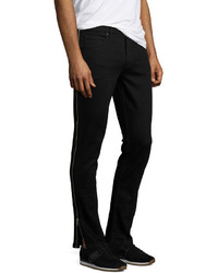 McQ Alexander Ueen Side Zip Denim Skinny Jeans Black