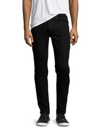 McQ Alexander Ueen Side Zip Denim Skinny Jeans Black