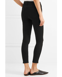 L'Agence Andrea Cropped High Rise Skinny Jeans Black