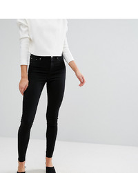 Asos Tall Asos Design Tall Ridley High Waist Skinny Jeans In Clean Black