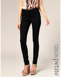 Asos Petite Supersoft High Waisted Black Ultra Skinny Jeans