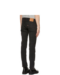 Levis Black Faded 511 Slim Flex Jeans