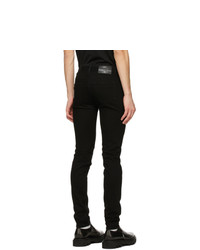 Givenchy Black Latex Band Skinny Jeans