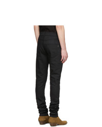 Saint Laurent Black Raw Skinny Jeans