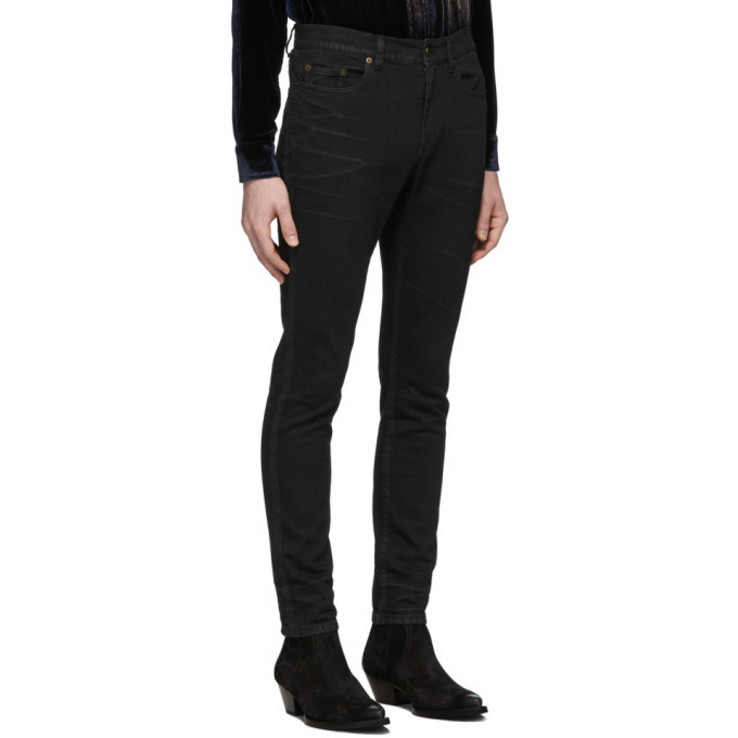 Saint Laurent Black Skinny Jeans Ssense Lookastic