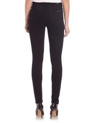 7 For All Mankind Black Skinny Jeans With Signature Pockets