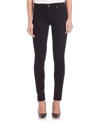 7 For All Mankind Black Skinny Jeans With Signature Pockets