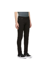 Nudie Jeans Black Skinny Lin Jeans