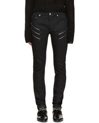 Saint Laurent Black Skinny Zip Jeans