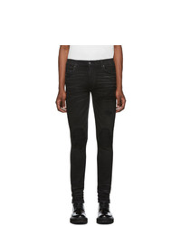 Amiri Black Tonal Patch Jeans