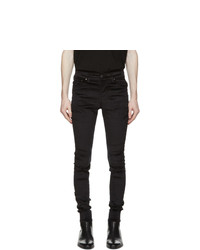 Amiri Black Velvet Skinny Stack Jeans