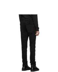 Saint Laurent Black Zebra Skinny Jeans