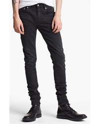BLK DNM Jeans 25 Slim Skinny Leg Jeans Solid Black 32 X 32