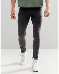 Asos Brand Extreme Super Skinny Jeans In Acid Wash