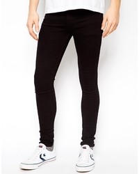 Asos Brand Extreme Super Skinny Jeans In Black