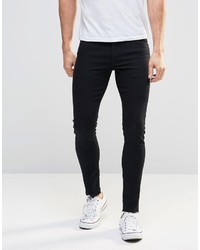 Asos Brand Extreme Super Skinny Jeans With Raw Hem