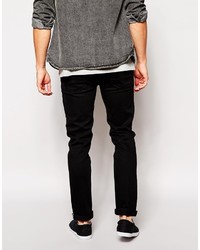 Asos Brand Skinny Jeans In 115oz Black Denim