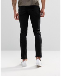 Asos Brand Skinny Jeans In 125oz In True Black