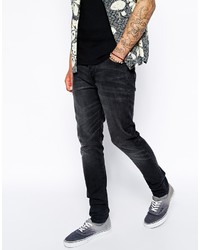 Asos Brand Skinny Jeans In Black Wash