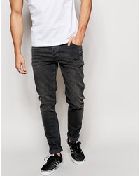 Asos Brand Skinny Jeans In Washed Black
