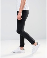Asos Brand Super Skinny Jeans In 125oz True Black