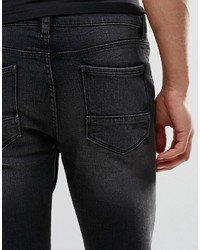 Asos Brand Super Skinny Jeans In 125oz Washed Black