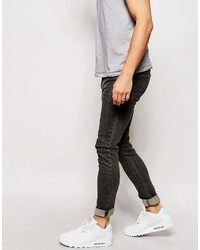 Asos Brand Super Skinny Jeans In Mid Gray