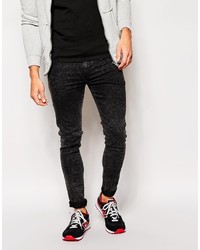Asos Brand Super Skinny Jeans In Washed Black