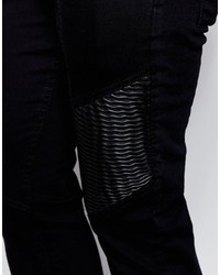 Asos Brand Super Skinny Jeans With Biker Details
