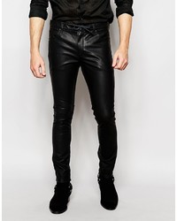 Asos Brand Super Skinny Jeans With Tie Waistband