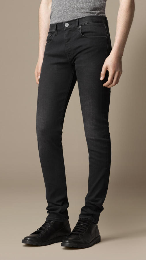 Burberry Shoreditch Black Skinny Fit Jeans, $225 | Burberry | Lookastic