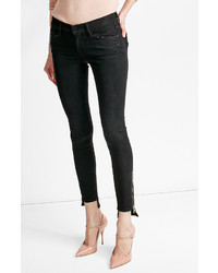 Frame Denim Le Jeanne Stagger Zip Skinny Jeans