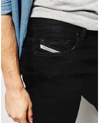 scheidsrechter Let op tussen Diesel Jeans Sleenker 886z Skinny Fit Black, $157 | Asos | Lookastic