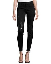 J Brand Drizzle Sequined Mid Rise Super Skinny Jeans