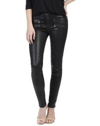 Paige Edgemont Zip Coated High Waist Ultra Skinny Jeans