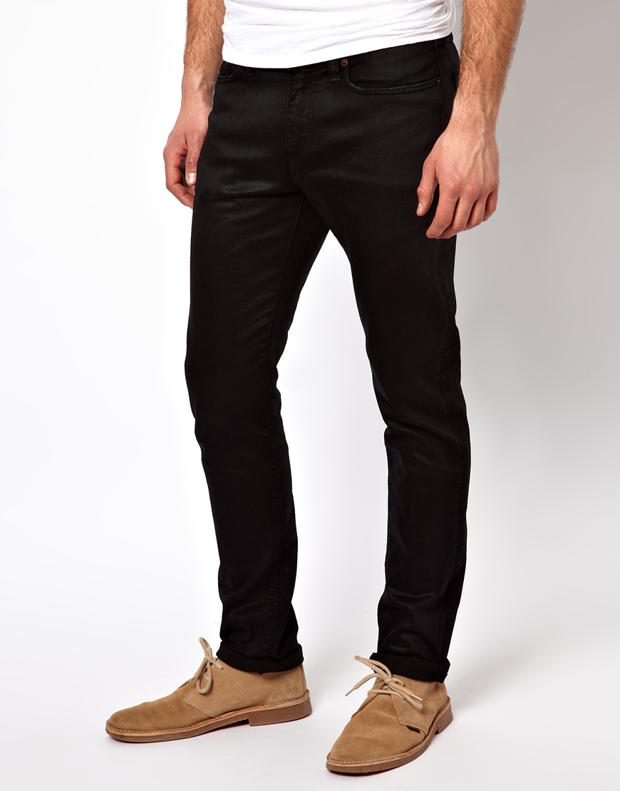 Edwin Jeans Ed 88 Skinny Fit Black Coated Denim, $95 | Asos | Lookastic