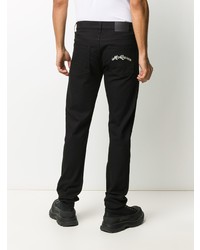 Alexander McQueen Embroidered Logo Slim Fit Jeans