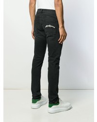 Alexander McQueen Embroidered Signature Slim Fit Jeans