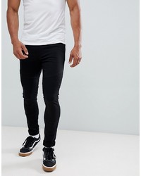 LDN DNM Extreme Skinny Biker Jeans In Black