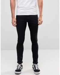 Asos Extreme Super Skinny Jeans In Black